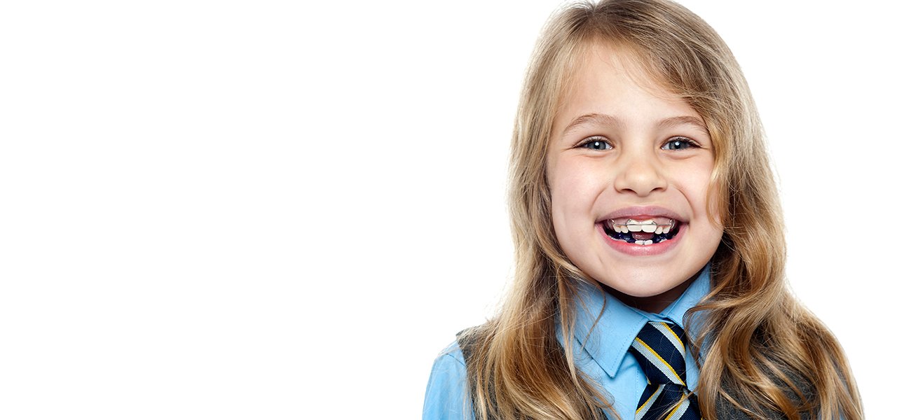 Young child at Sunshine Coast Dentist with braces